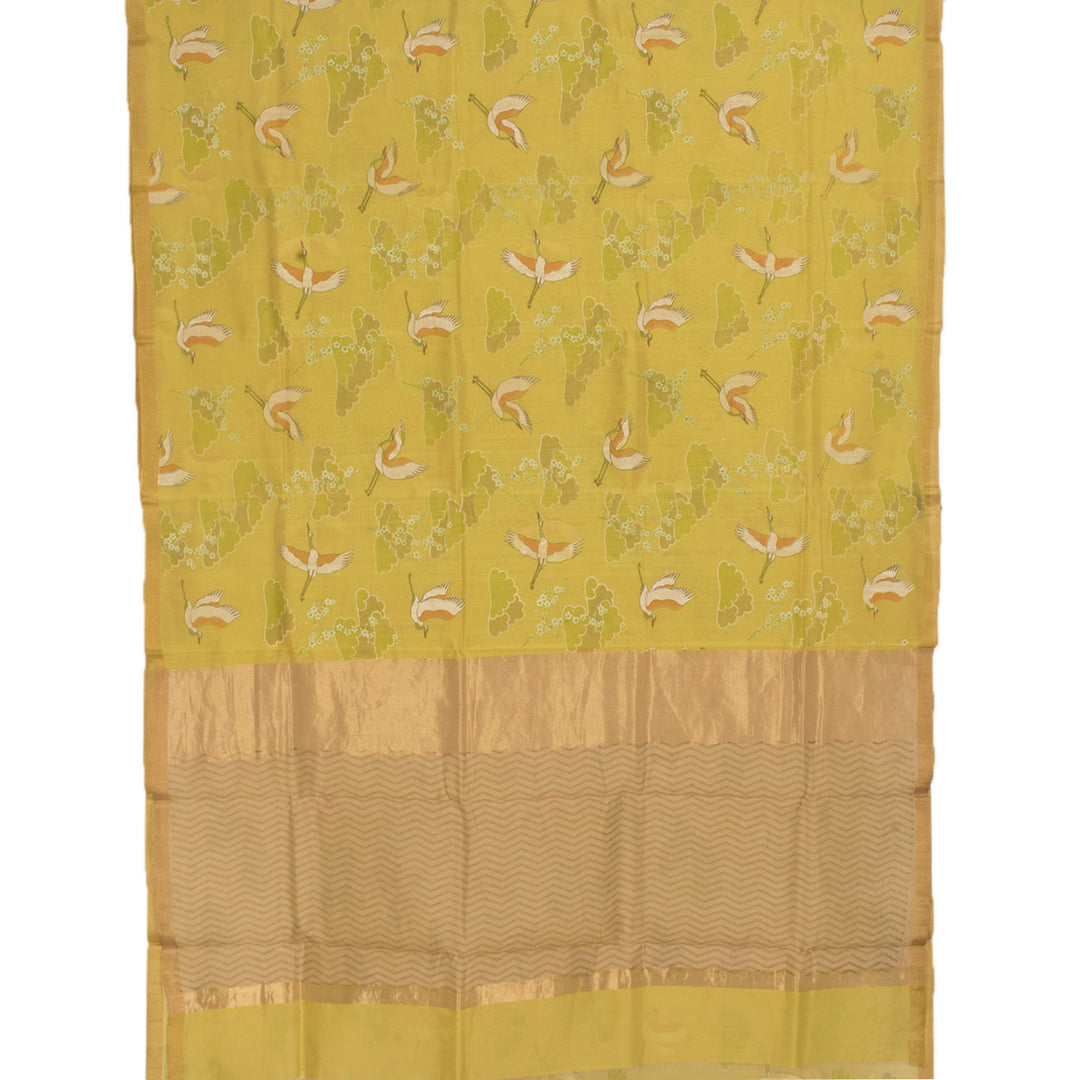 Printed Handloom Chanderi Silk Cotton Saree 10055910