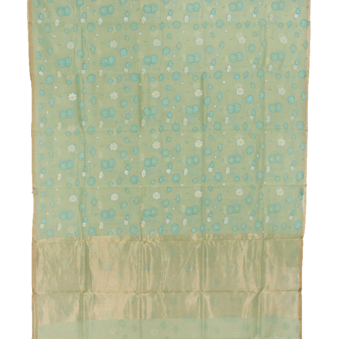 Printed Handloom Chanderi Silk Cotton Saree 10055912