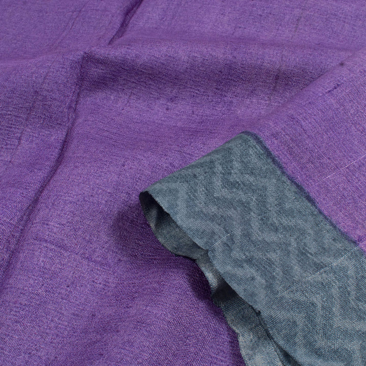 Hand Block Printed Tussar Silk Salwar Suit Material 10055926