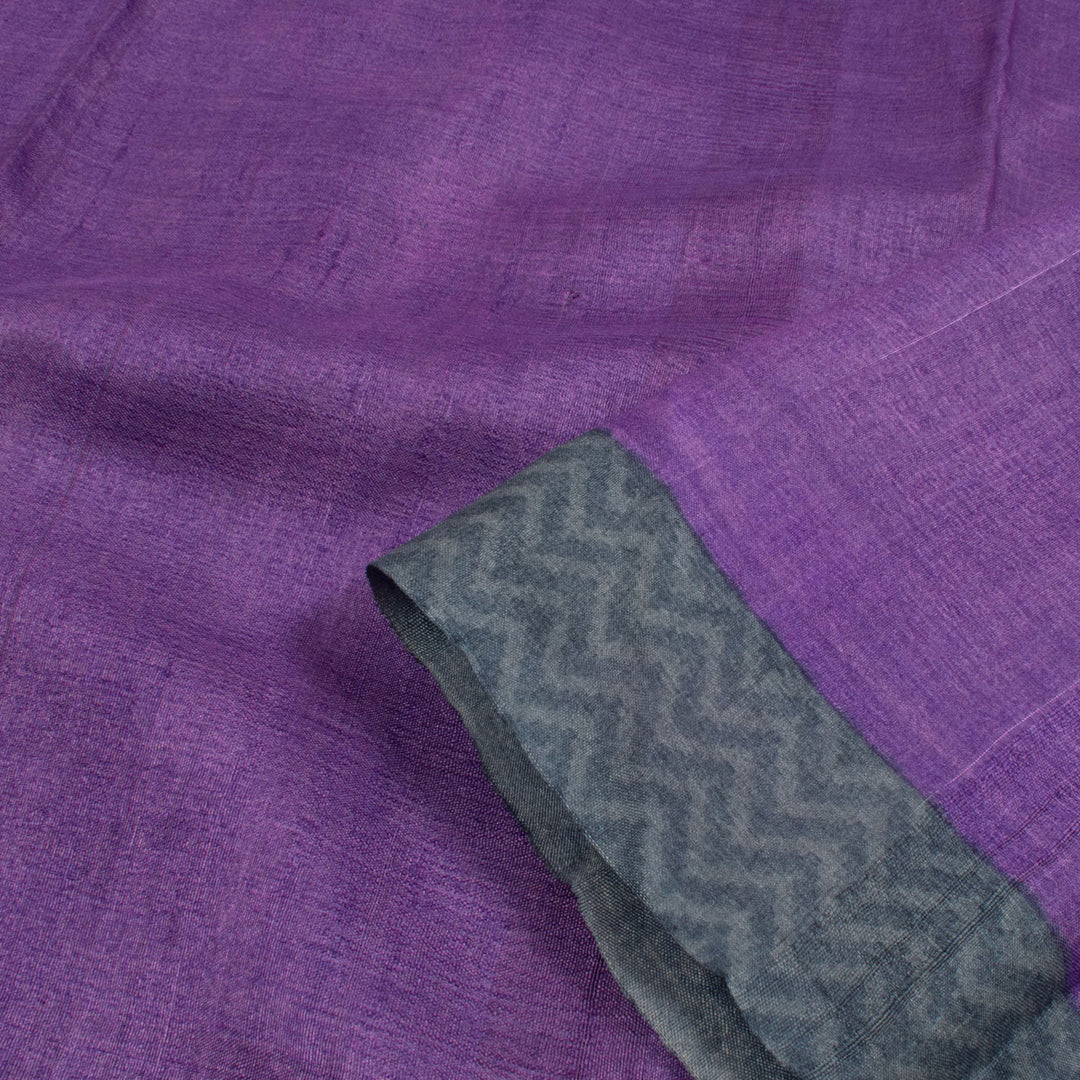 Hand Block Printed Tussar Silk Salwar Suit Material 10055931