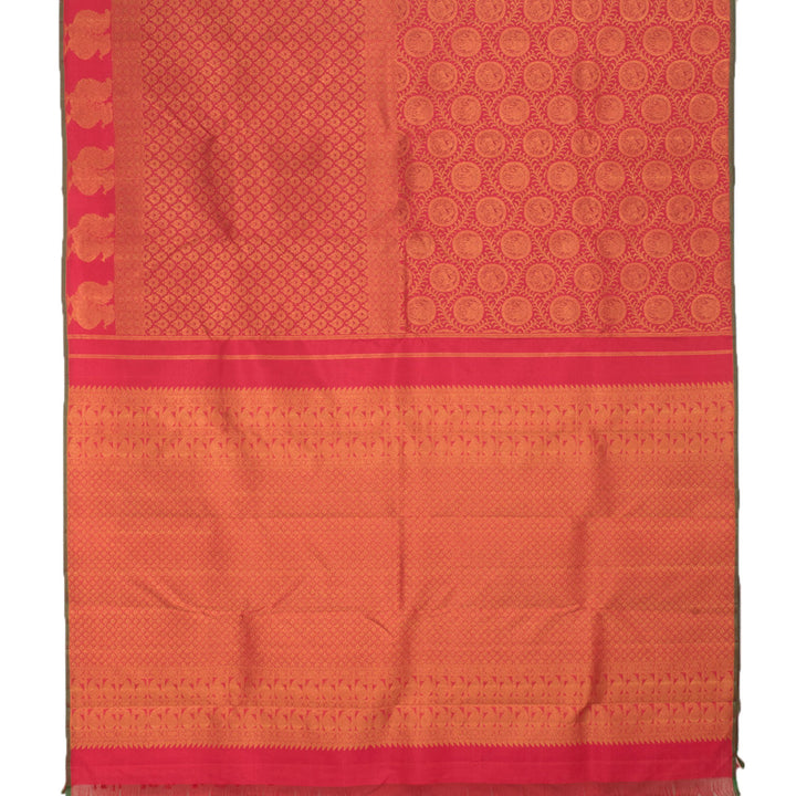 Handloom Pure Zari Half and Half Jacquard Kanjivaram Silk Saree 10056052