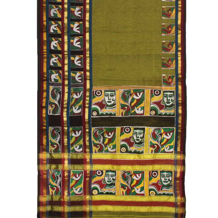 Hand Painted Bengal Cotton Saree 10056250