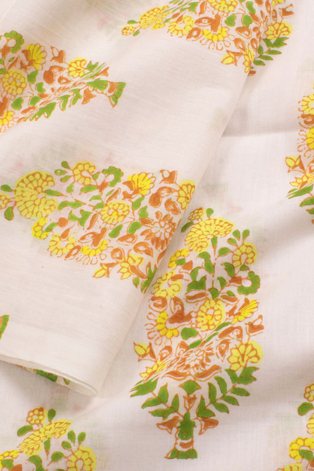 Hand Block Printed Cotton 3-Piece Salwar Suit Material 10057069
