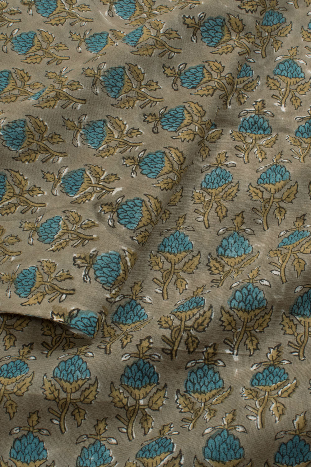 Hand Block Printed Cotton 3-Piece Salwar Suit Material 10057076