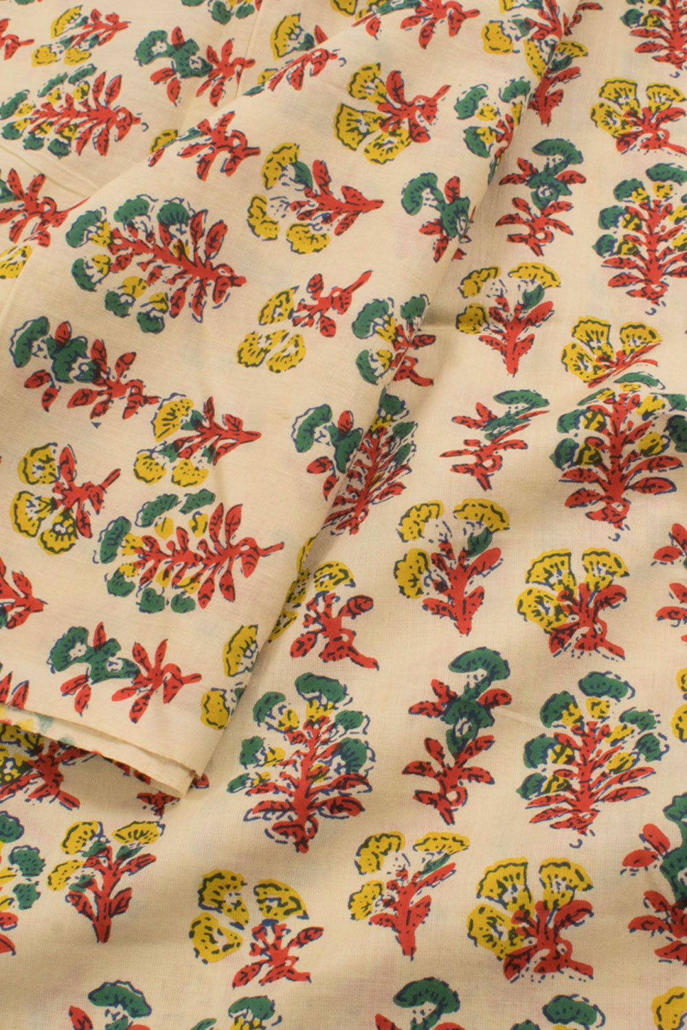 Hand Block Printed Cotton 3-Piece Salwar Suit Material 10057079