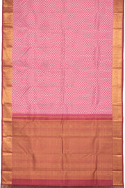 Dark Rose Pink Pure Zari Bridal Kanjivaram Silk Saree 10057130