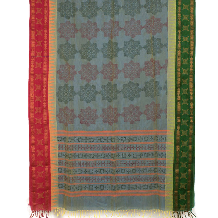 Hand Block Printed Silk Cotton Saree 10057213