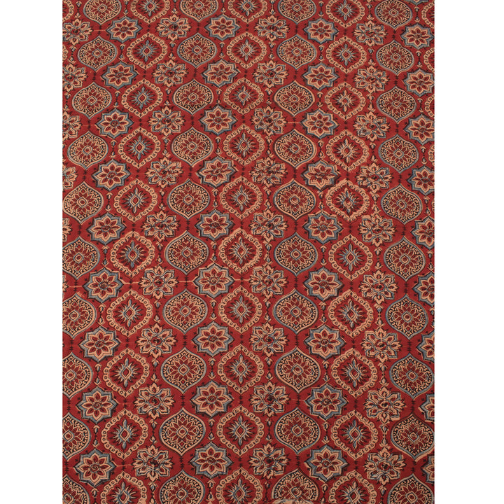 Ajrakh Printed Cotton Kurta Material 10057341