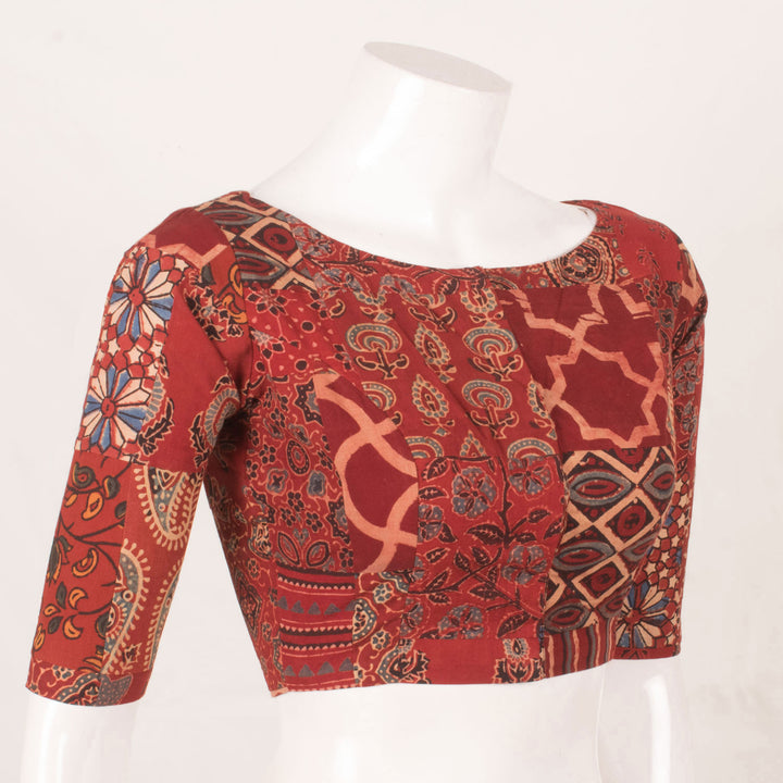 Ajrakh Printed Patch Work Blouse 10057441