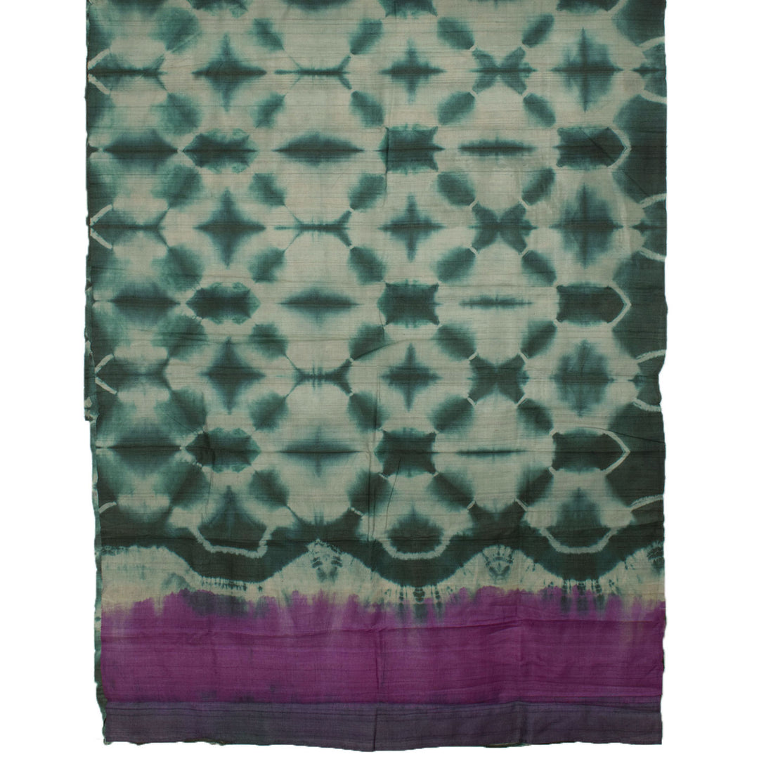 Handloom Shibori Dyed Tussar Silk Saree 10057483