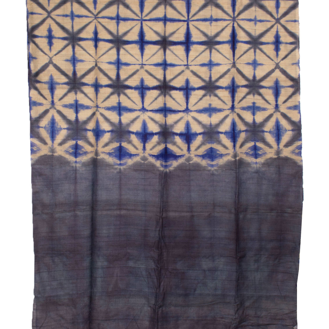 Handloom Shibori Dyed Tussar Silk Saree 10057504
