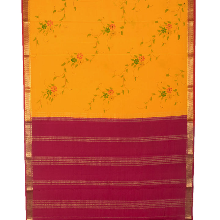 Hand Painted Mysore Crepe Silk Saree 10057540
