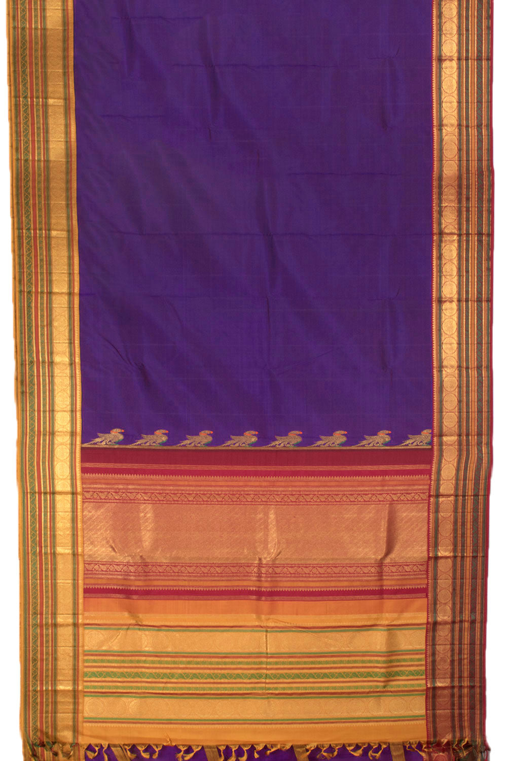 Handloom Pure Zari Korvai Kanjivaram Silk Saree 10057661