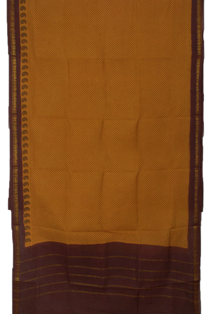 Hand Block Printed Sungudi Cotton Saree 10057747