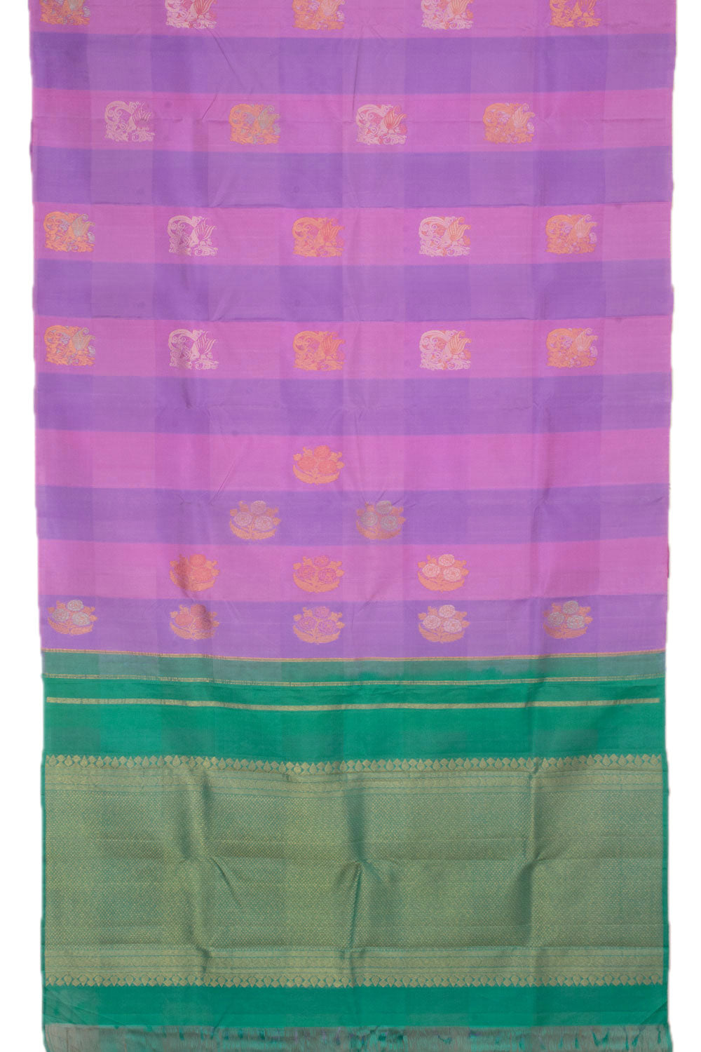 Handloom Pure Zari Borderless Kanjivaram Silk Saree 10057804