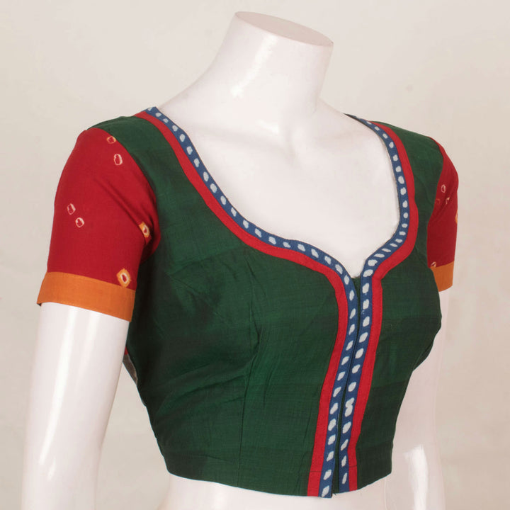 Handcrafted Sweetheart Neck Cotton Blouse 10057842