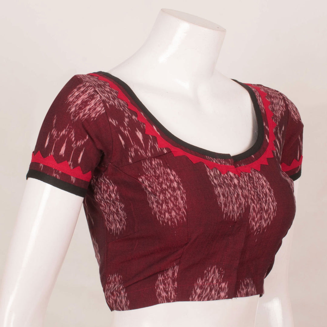 Hand Embroidered Mirror Work Cotton Blouse 10057847