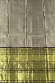 Cream Pure Zari Korvai Kanjivaram Tissue Silk Pattu Pavadai Material 10058086