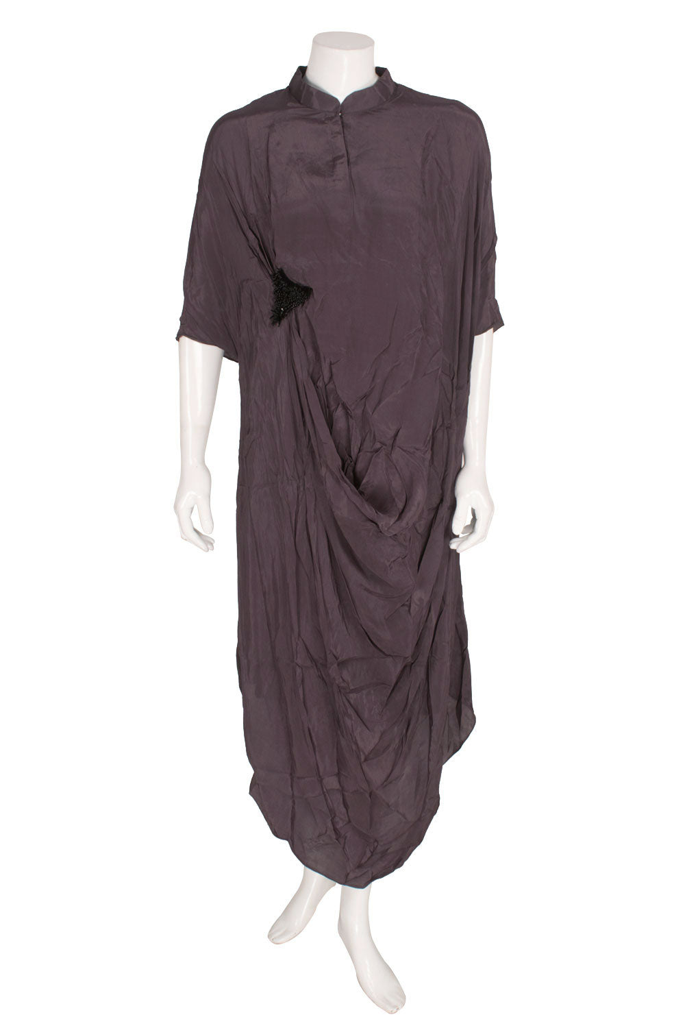 Handcrafted Asymmetrical Silk Dress 10058287