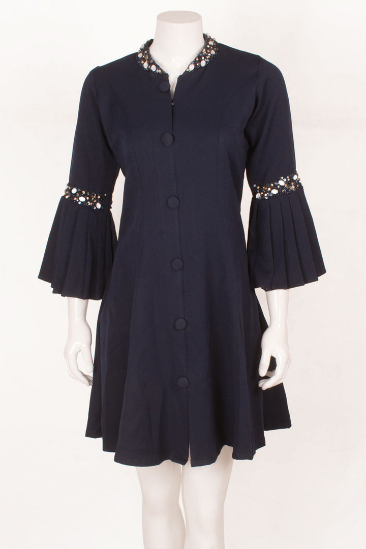Handcrafted Viscose Cotton Dress 10058290