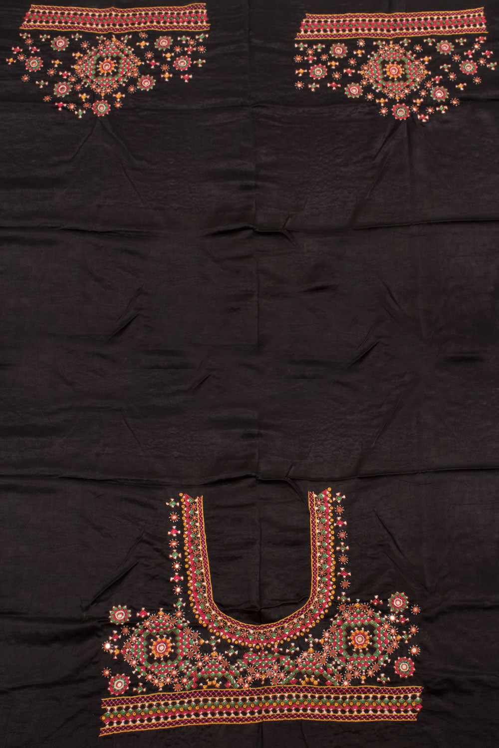 Mirror Embroidered Mashru Blouse Material 10058635
