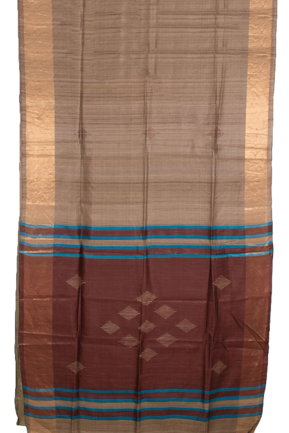 Handcrafted Bhagalpur Tussar Silk Saree 10058907