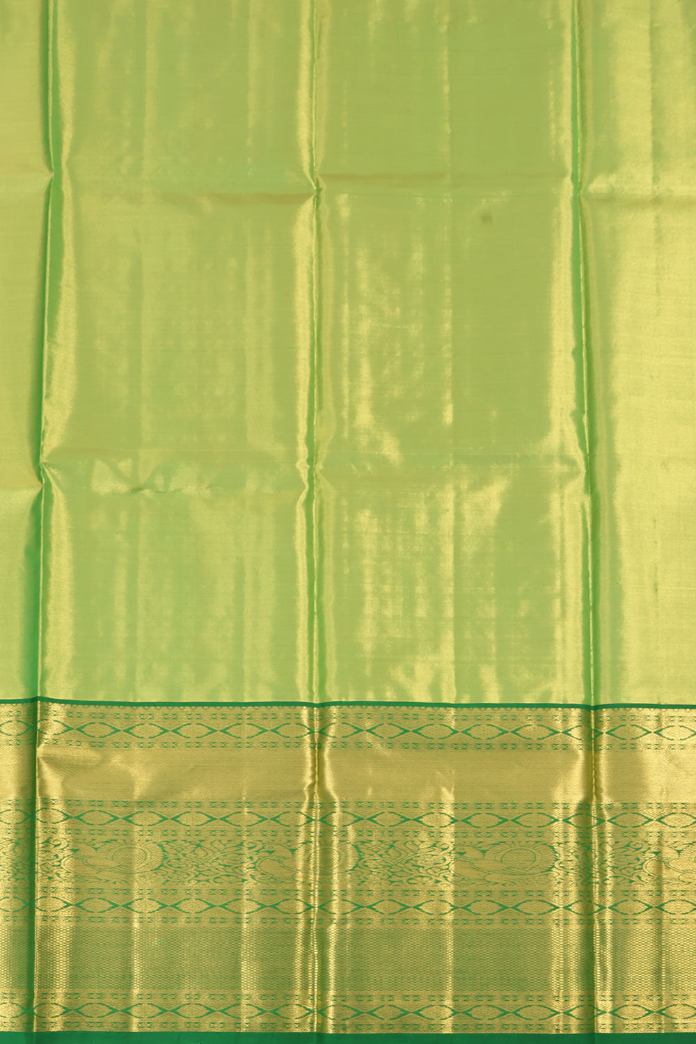 Mango Green Kanjivaram Tissue Pattu Pavadai Material 10059612