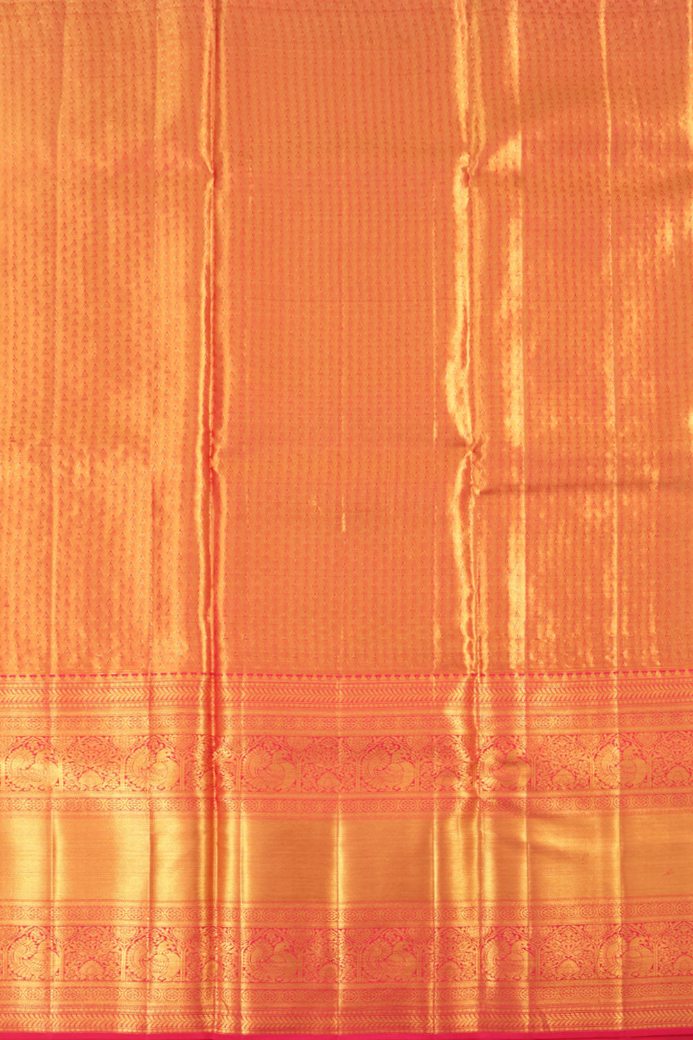 Turmeric Yellow Kanjivaram Tissue Pattu Pavadai Material 10059614