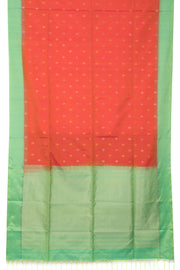 Coral Pink Kanjivaram Soft Silk Saree 10059896