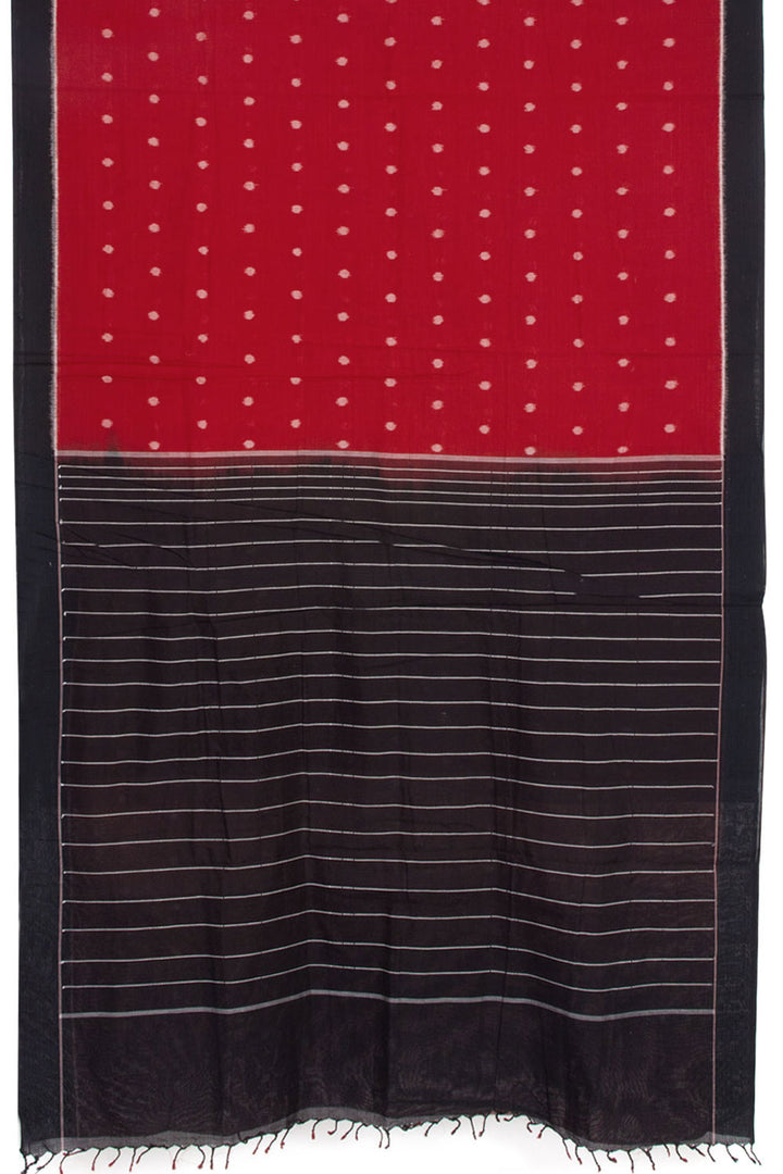 Red Handloom Odisha Ikat Cotton Saree 10060304