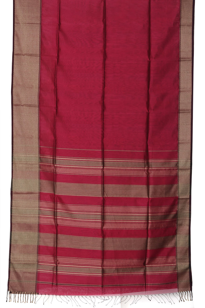Violet Handloom Maheshwari Silk Cotton Saree 10060476