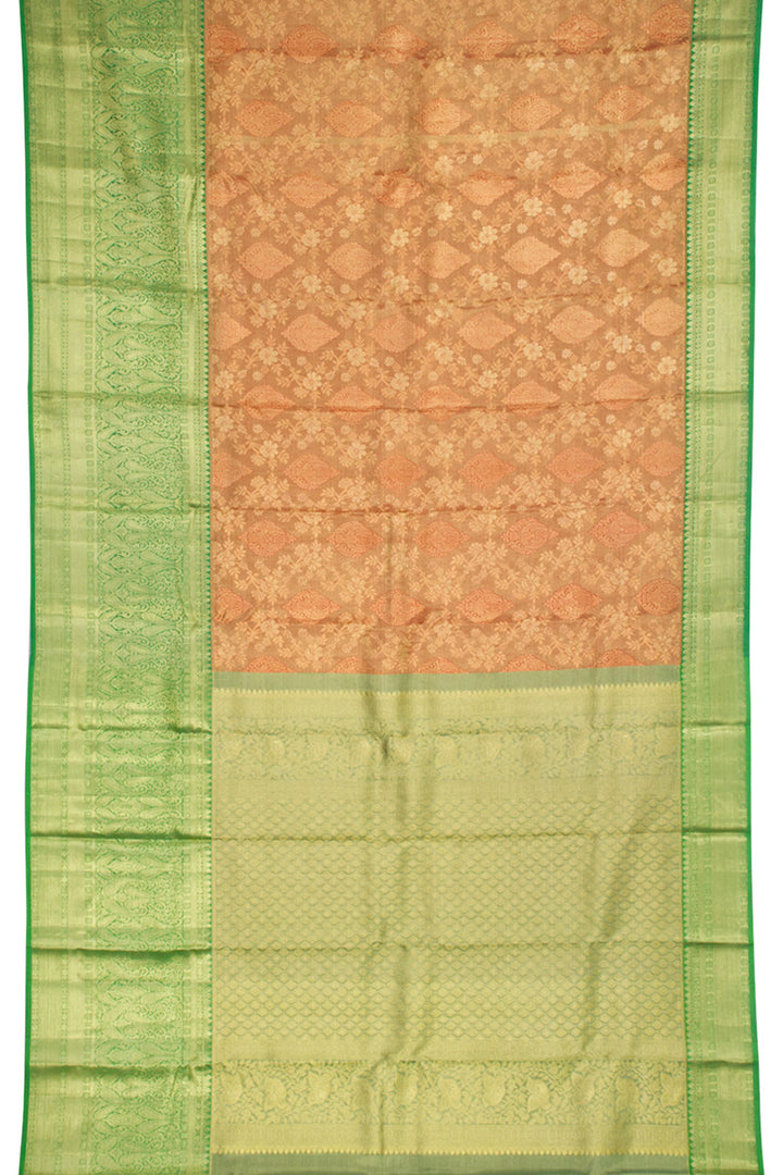 Red Handloom Pure Silk Tissue Zari Dharmavaram Saree 10061246