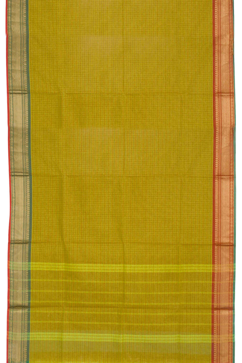 Green Handloom Kanchi Cotton Saree 10061323