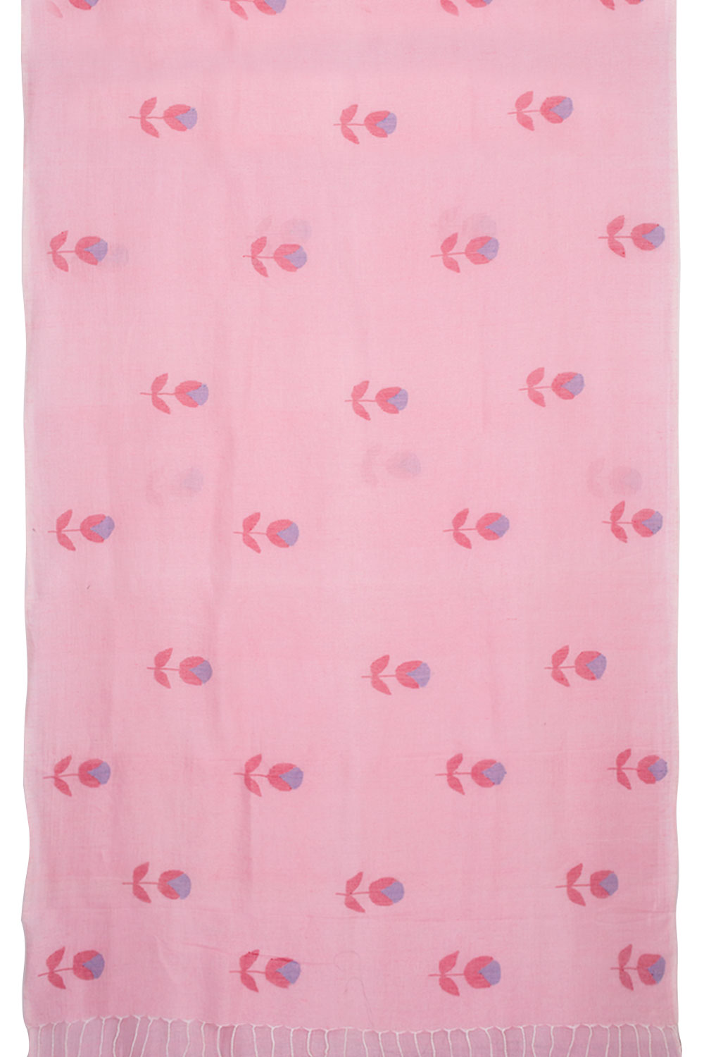 Pink Handloom Jamdani Linen  Saree 10061404