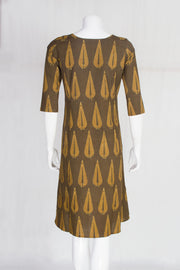 Brown Handcrafted Ajrakh Printed Cotton Kurta 10061600