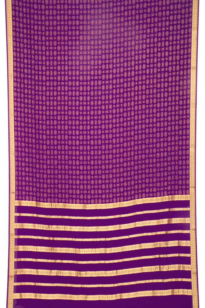 Violet Mysore Crepe Silk Saree 10061630