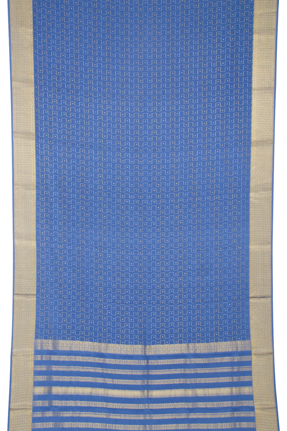 Blue Mysore Crepe Silk Saree 10061636