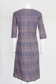 Blue Hand Embroidered Cotton Panel Kurta 10061666