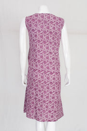 Purple Handcrafted Sleeveless Printed A line Cotton Kurta 10062152