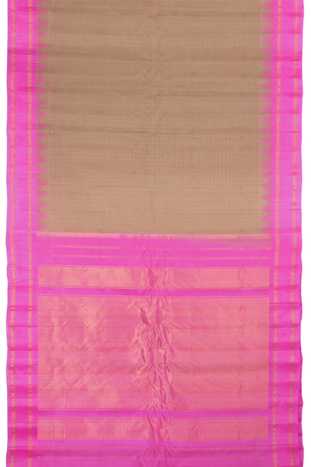 Handloom Gadwal Kuttu Silk Cotton Saree 10058326