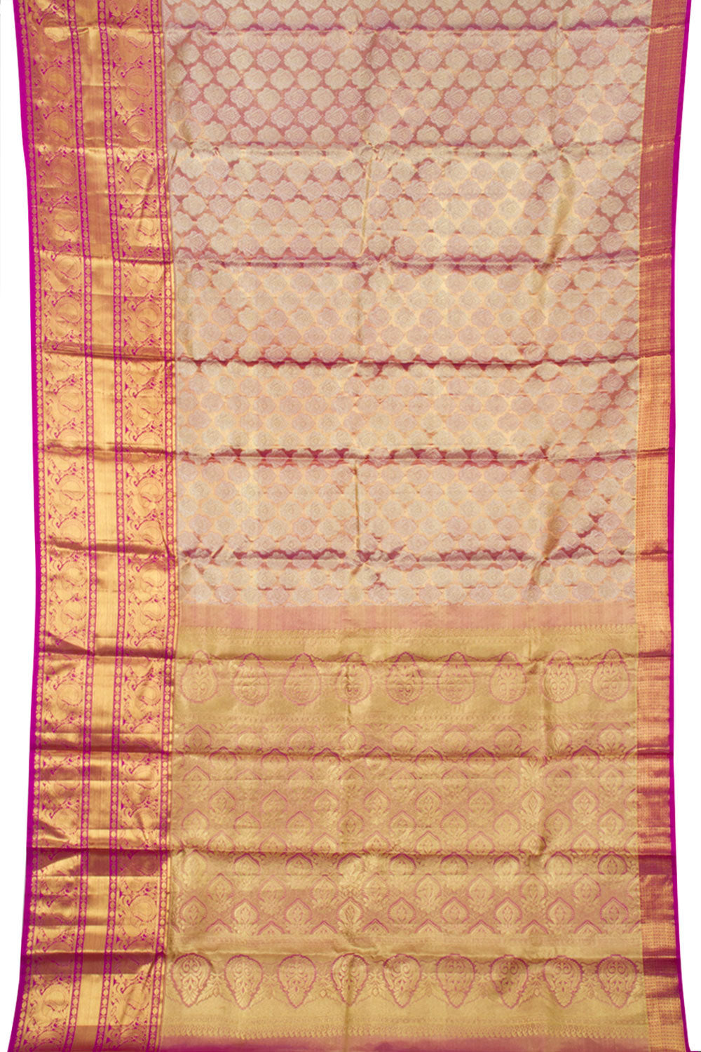 Handloom Pure Silk Tissue Zari Dharmavaram Saree 10061257