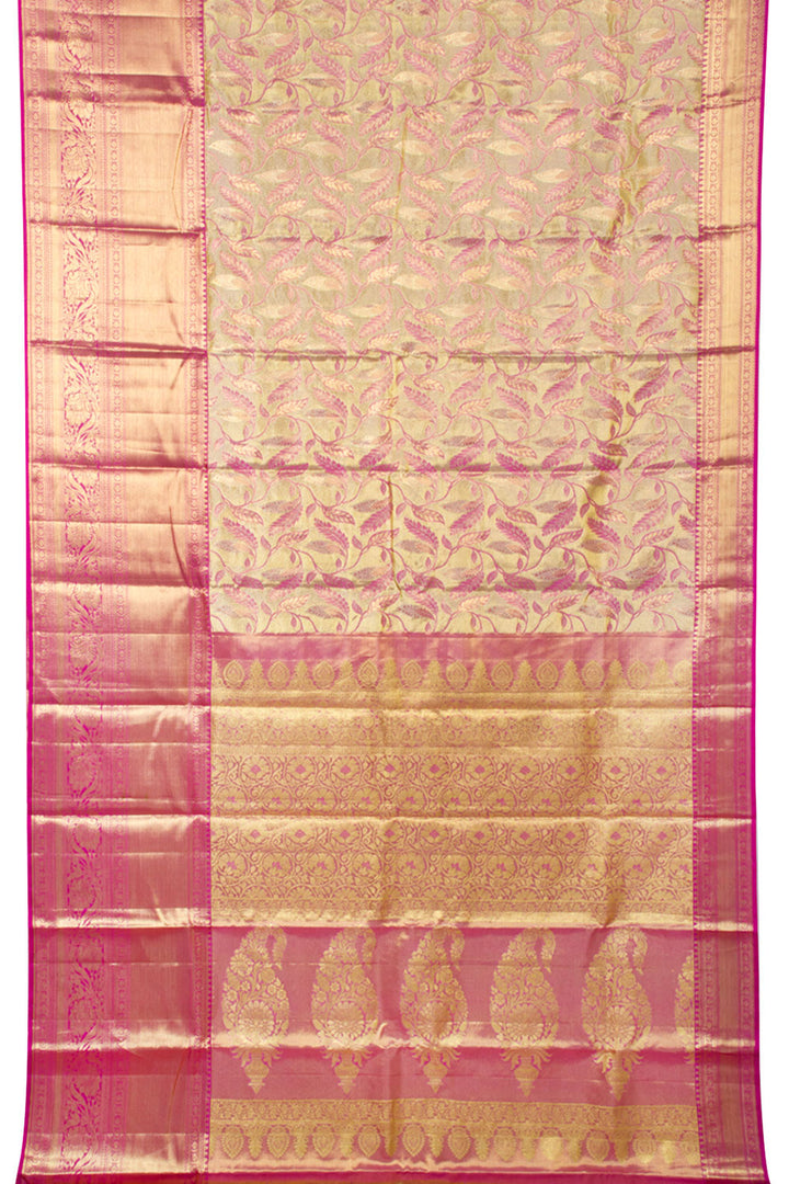 Handloom Pure Silk Tissue Zari Dharmavaram Saree 10061263