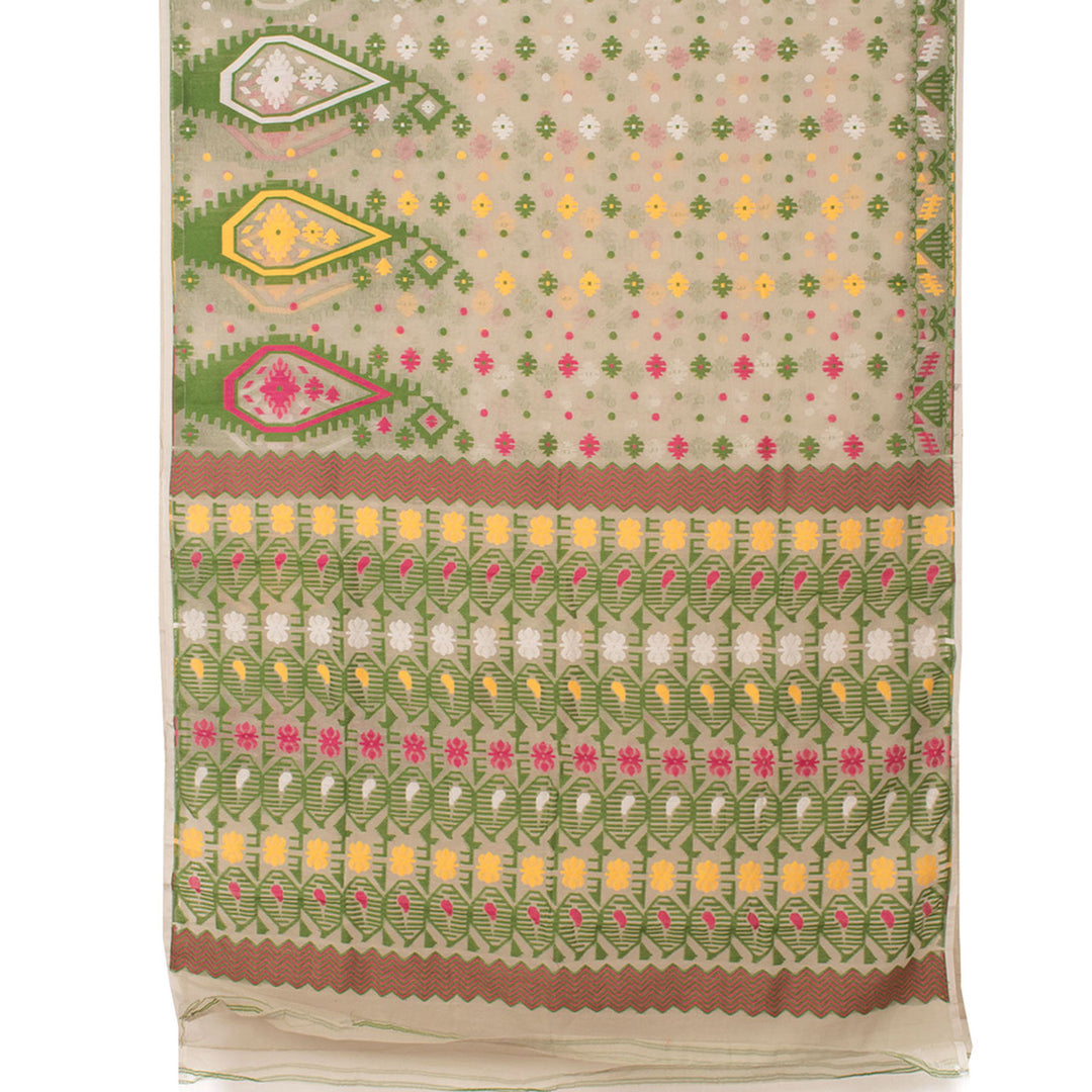 Handloom Jamdani Style Cotton Saree 10054702