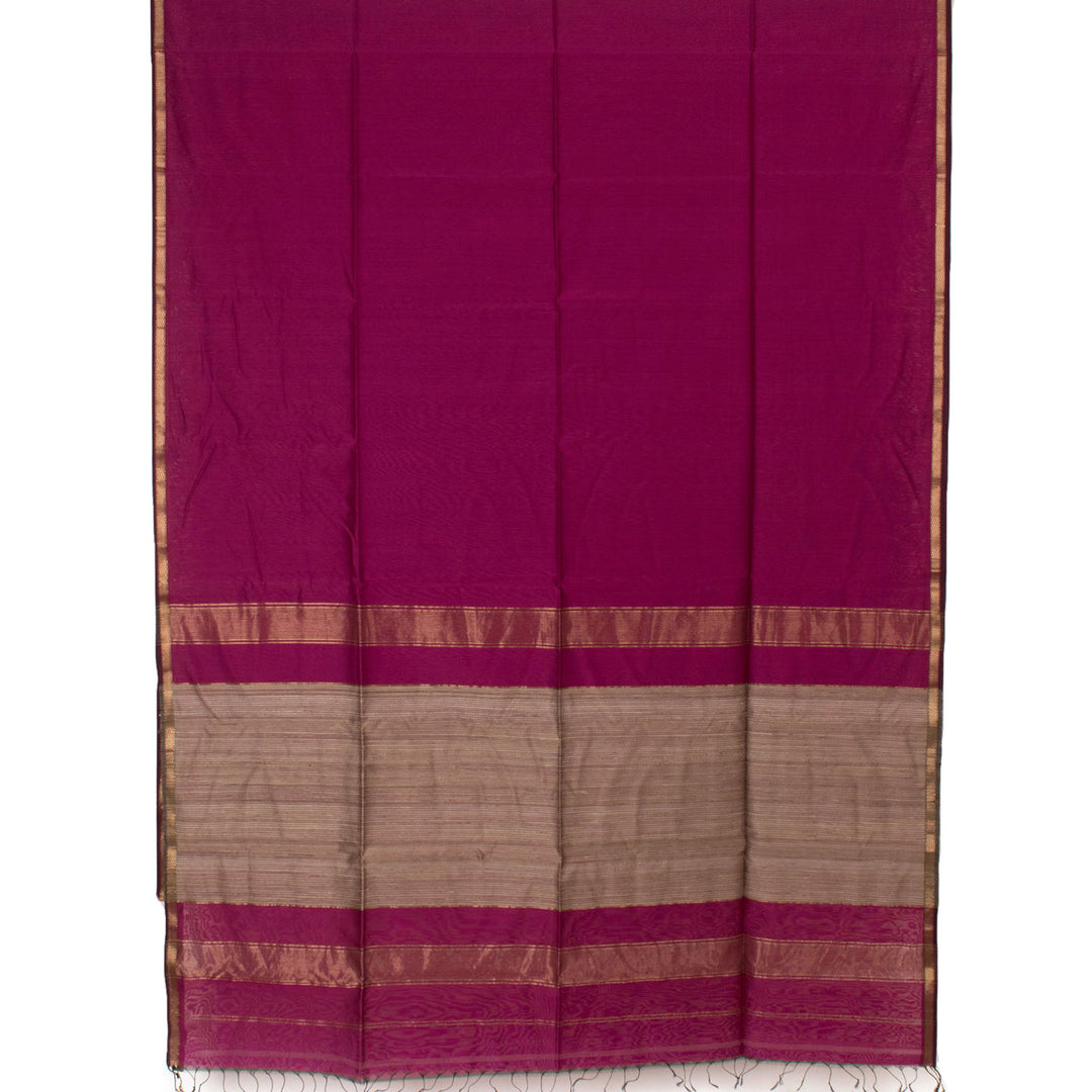 Handloom Maheshwari Silk Cotton Saree 10054163