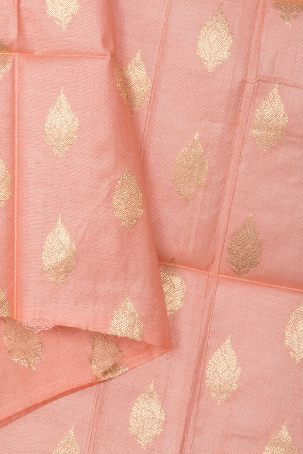Peach Banarasi Katrua Silk Salwar Suit Material 10061168