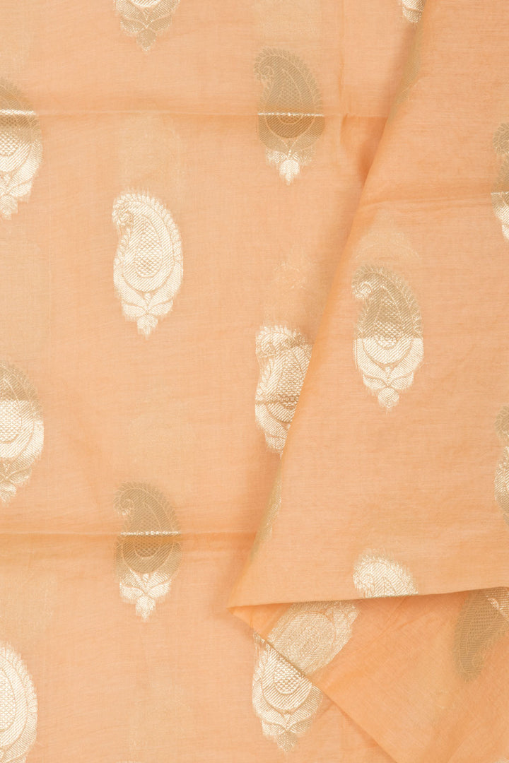 Butterscotch Orange  Banarasi Katrua Silk Salwar Suit Material 10061169