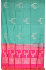 Jade Green Borderless Kanjivaram Soft Silk Saree 10059797