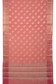 Peach Handloom Banarasi Cotton Saree 10061113