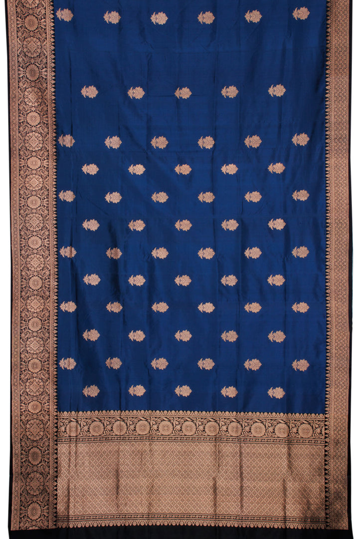 Blue Handloom Banarasi Kadhwa Katan Silk Saree 10061141