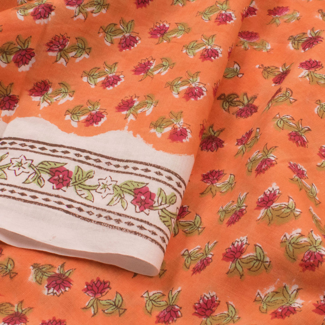 Sanganeri Hand Block Printed Cotton Salwar Suit Material 10056607